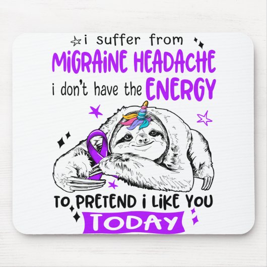 Migraine Headache Awareness Month Ribbon Gifts Muismat (Voorkant)