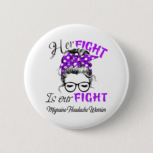 Migraine Headache Awareness Month Ribbon Gifts Ronde Button 5,7 Cm (Voorkant)