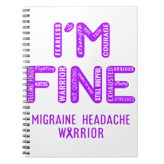 Migraine Headache Warrior - IK BEN FINE Notitieboek