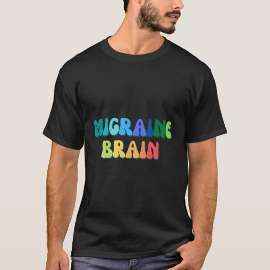 Migraine Hersenhoofdpijn Bewustzijn Rainbow Colore T-shirt (Voorkant)