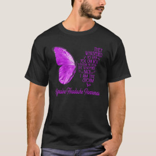 Migraine Hoofdpijn Bewustheid Boterfly Roze Ik ben T-shirt