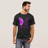 Migraine Hoofdpijn Bewustheid Boterfly Roze Ik ben T-shirt (Voorkant volledig)
