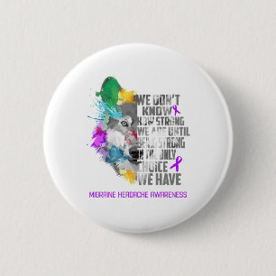 Migraine Hoofdpijn Bewustmaking Koolstofondersteun Ronde Button 5,7 Cm