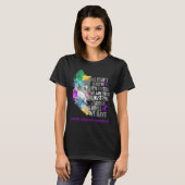 Migraine Hoofdpijn Bewustmaking Koolstofondersteun T-shirt (Voorkant volledig)