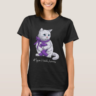 Migraine Hoofdpijn Bewustzijn Maand Paarse Lint Ca T-shirt