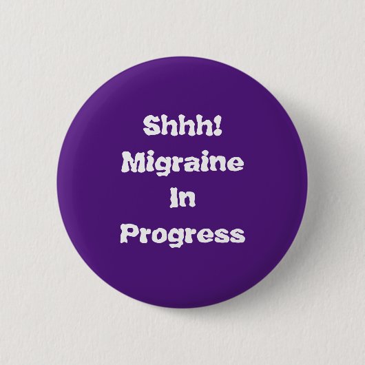 Migraine in Progress-Button Ronde Button 5,7 Cm (Voorkant)