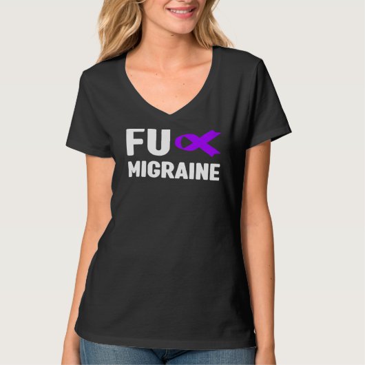Migraine Migraine Awarene hoofdpijn T-shirt (Voorkant)