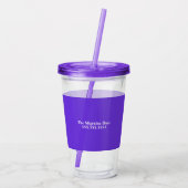 Migraine stille invaliditeit bewustzijn in Grunge Acryl Drinkbeker (Achterkant)