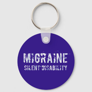 Migraine stille invaliditeit bewustzijn in Grunge Sleutelhanger