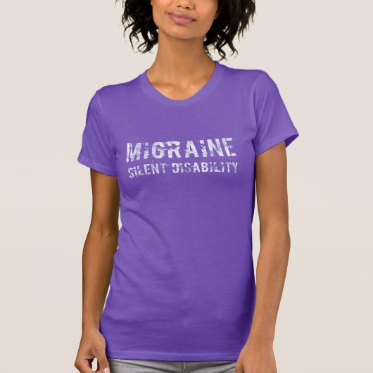 Migraine stille invaliditeit bewustzijn in Grunge T-shirt (Voorkant)