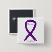 Migraines Awareness Ribbon Custom Pin Vierkante Button 5,1 Cm (Voorkant /achterkant)