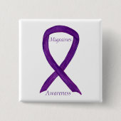 Migraines Awareness Ribbon Custom Pin Vierkante Button 5,1 Cm (Voorkant)