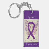 Migraines Awareness Ribbon Guardian Angel Sleutelh Sleutelhanger (Voorkant Links)