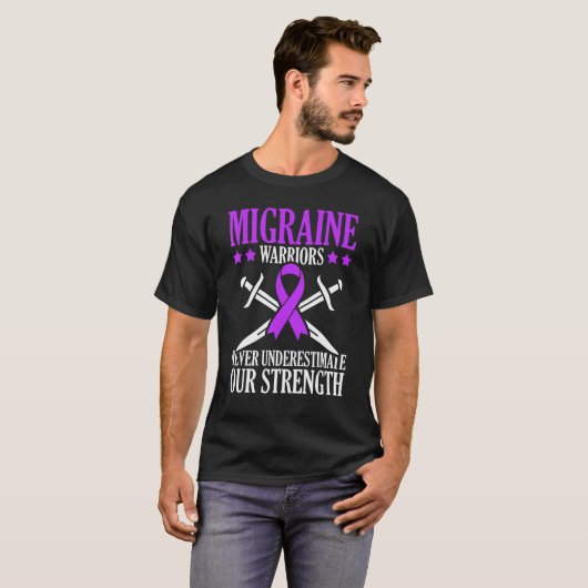 Migrane Warriors Never Underestimate Our Strength T-shirt (Voorkant volledig)