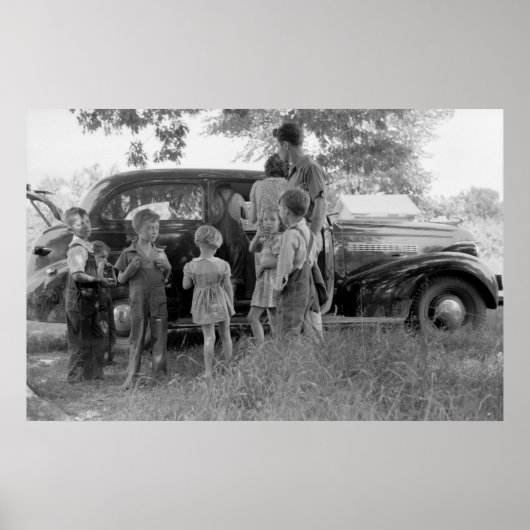 Migrant Family, 1940 Poster (Voorkant)