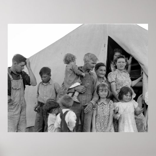 Migrant Family during Pea Harvest — 1939 Poster (Voorkant)