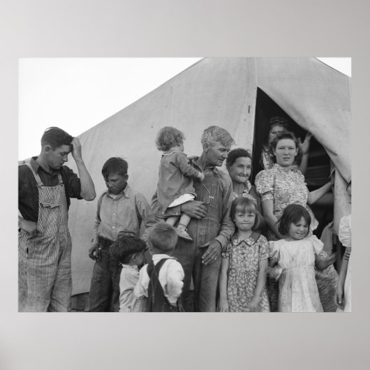 Migrant Family during Pea Harvest - 1939 Poster (Voorkant)