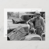 Migrant Fruit Worker Cars 1940 Briefkaart (Voorkant / Achterkant)