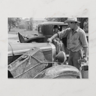 Migrant Fruit Worker Cars 1940 Briefkaart