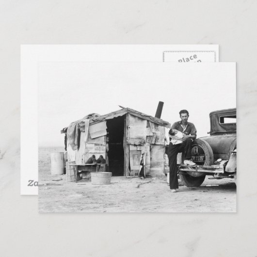 Migrant home 1937. briefkaart (Voorkant / Achterkant)