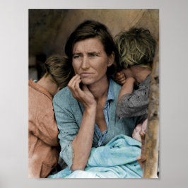 Migrant Moeder van Dorothea Lange 1936 Poster