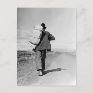 Migrant Walking - 1935 Briefkaart