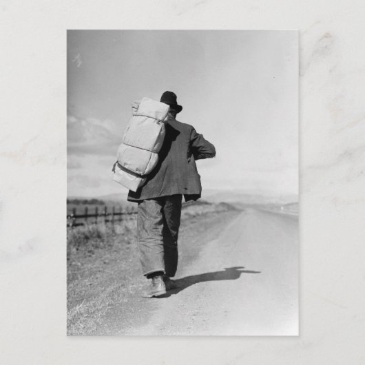 Migrant Walking - 1935 Briefkaart (Voorkant)