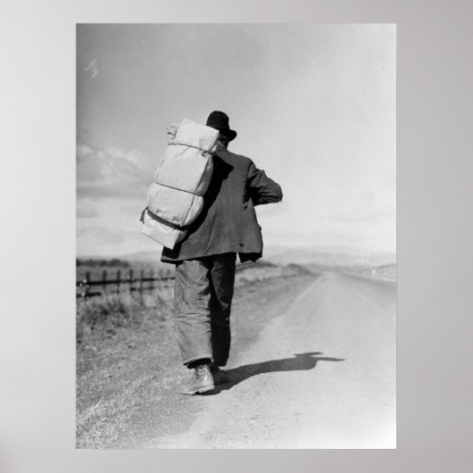 Migrant Walking - 1935 Poster (Voorkant)