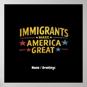 Migranten maken Amerika geweldig Vieren van gelijk Poster