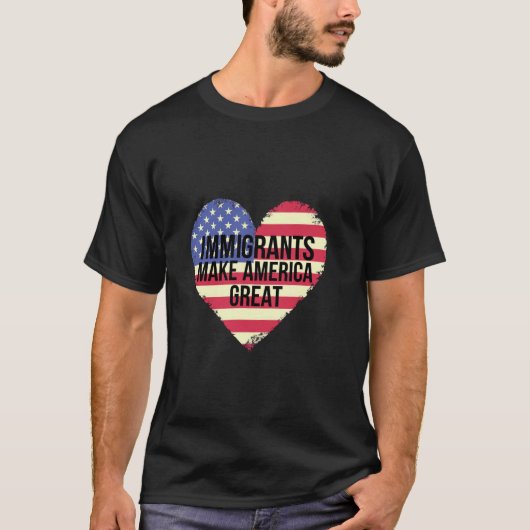 Migranten maken Amerika groot T-shirt (Voorkant)
