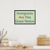 Migranten ZIJN deze Grote Natie Poster (Keuken)