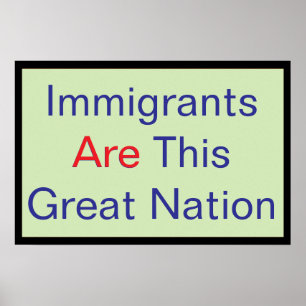 Migranten ZIJN deze Grote Natie Poster