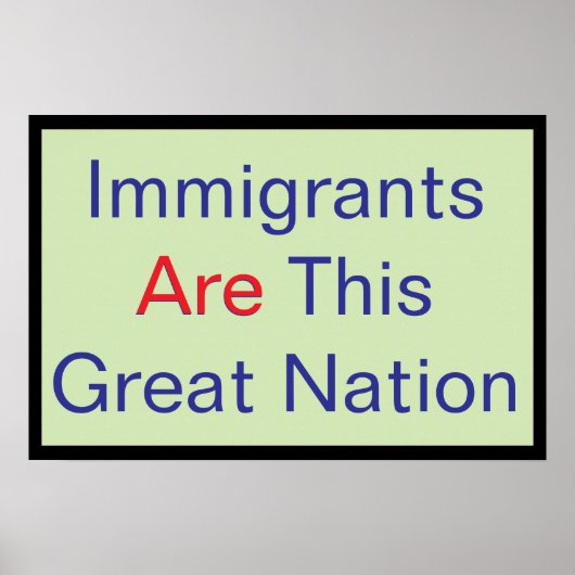 Migranten ZIJN deze Grote Natie Poster (Voorkant)