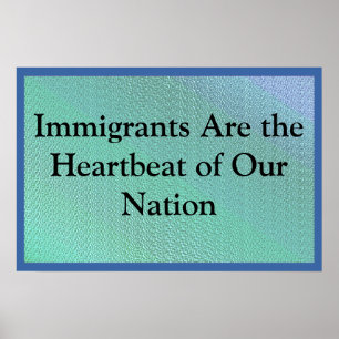 Migranten zijn onze hartslag poster