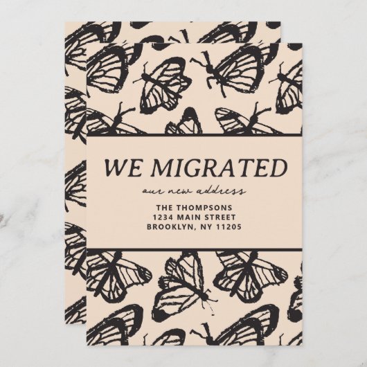 Migratie bewegende aankondiging (Voorkant / Achterkant)