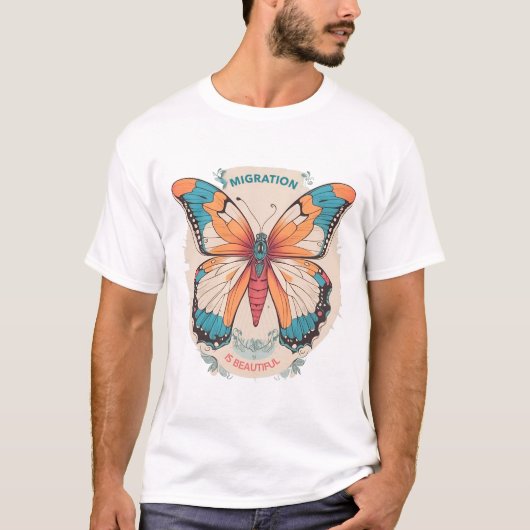 Migratie is een mooie monarch t-shirt (Voorkant)
