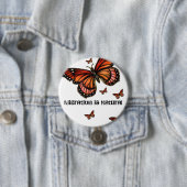 Migratie is natuurlijk monarch ronde button 7,6 cm (In situ)