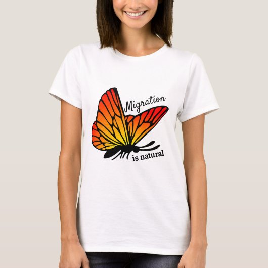 Migratie is natuurlijk T-shirt (Voorkant)