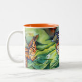 Migratie van de Monarch Morning-Mok Tweekleurige Koffiemok (Links)