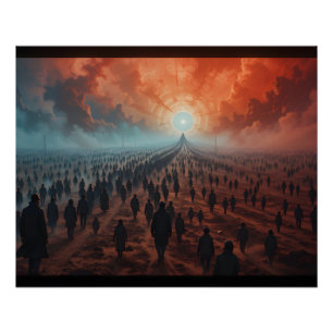 Migratie van schaduwen perfect poster