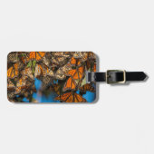 Migrating monarch butterflips cling to leaves bagagelabel (Voorkant horizontaal)