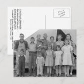 Migrerende Familie tijdens de Oogst van de Erwt -- Briefkaart (Voorkant / Achterkant)