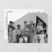 Migrerende Familie tijdens de Oogst van de Erwt -- Briefkaart (Voorkant / Achterkant)