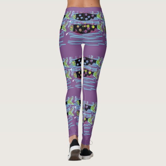 migrerende zalm Thunder_Cove paars Leggings (Achterkant)