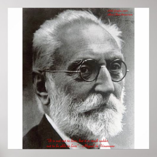 Miguel de Unamuno kan van de citaatPosters houden Poster (Voorkant)