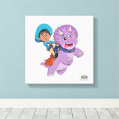 Miguel en de tango | Dino Ranch Canvas Afdruk (Insitu (Houten vloer))