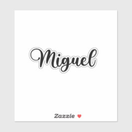 Miguel Naam - Handgeschreven kalligrafie Sticker