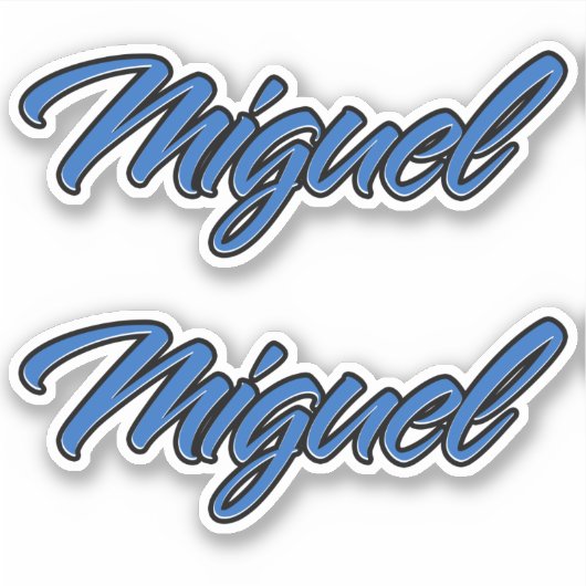 Miguel Name blue Aufkleber Sticker Stickerset (Voorkant)