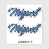 Miguel Name blue Aufkleber Sticker Stickerset (Vel)