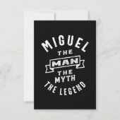 Miguel Personal Name Birthday Gift RSVP Kaartje (Voorkant)